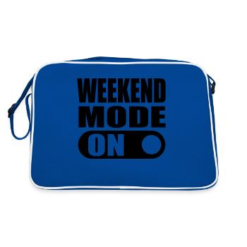 weekend mode on - Retro Bag - blue/white - Back