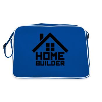 home builder home house build building logo de - Retro Bag - blue/white - Back