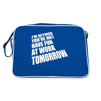 have fun at work - Retro Bag - blue/white - Back