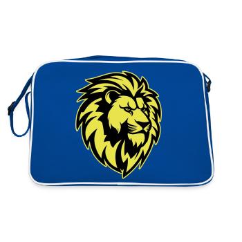 Lion Head - Retro Bag - blue/white - Back