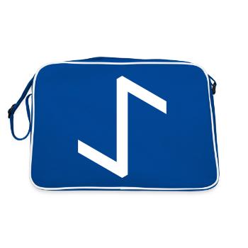 Rune: Eihwaz ᛇ (œuf, Y), Quantum Runes Futhark 0 © - Sac Retro - bleu/blanc - Dos