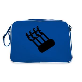 griffe course camarguaise - Sac Retro - bleu/blanc - Dos