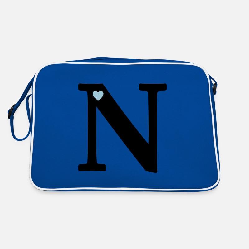 Letter N Initial Letter Retro Bag