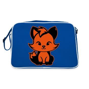 Renard mignon mignon bébé - Sac Retro - bleu/blanc - Dos