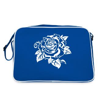 Rose blanche - Sac Retro - bleu/blanc - Dos