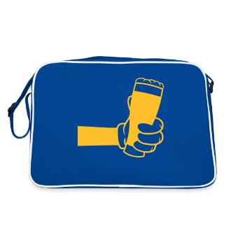 Toast Beer Glass Comic Hand - Sac Retro - bleu/blanc - Dos