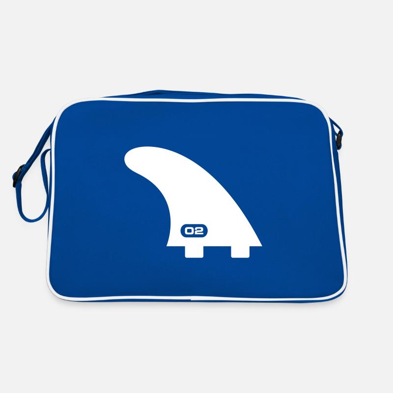 Aileron de surf – Conception offshore de 6 pieds - Sac Retro - bleu/blanc