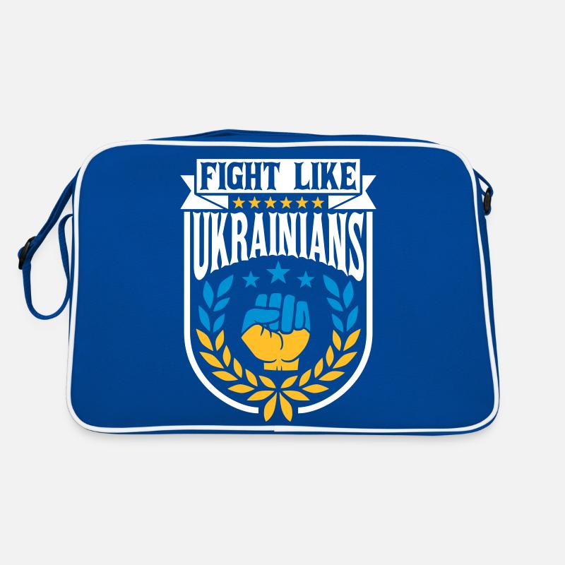 fight like ukrainians Zitat Retro Tasche