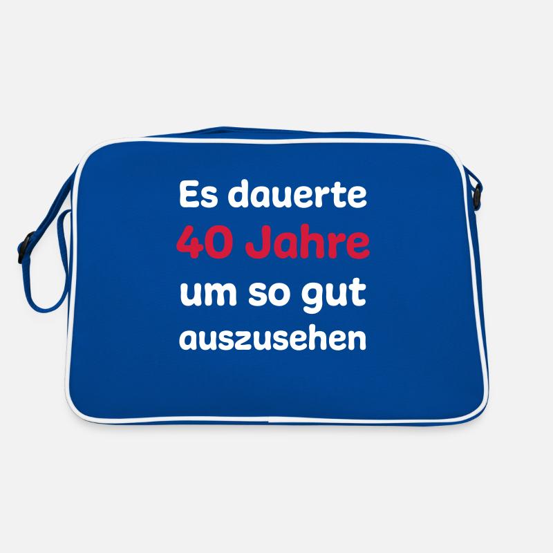40. Geburtstag Spruch 2 Retro Tasche