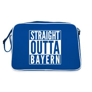 STRAIGHT OUTTA BAYERN - Retro Tasche - Blau/Weiß - Hinten