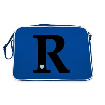 Lettre R Lettre initiale - Sac Retro - bleu/blanc - Dos
