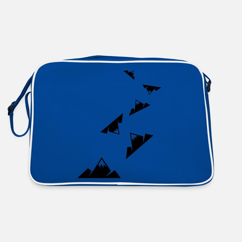 Berge Outdoor - Retro Tasche - Blau/Weiß