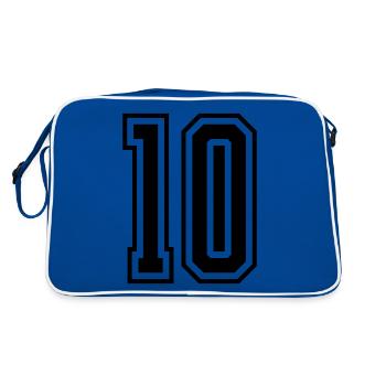 10 Numéro - Sac Retro - bleu/blanc - Dos