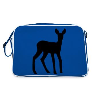 Deer - Fawn - Retro Bag - blue/white - Back