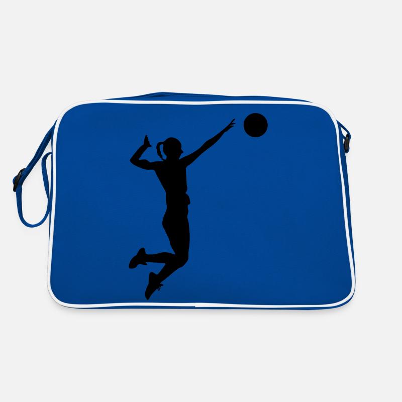Frauen Handball - Retro Tasche - Blau/Weiß