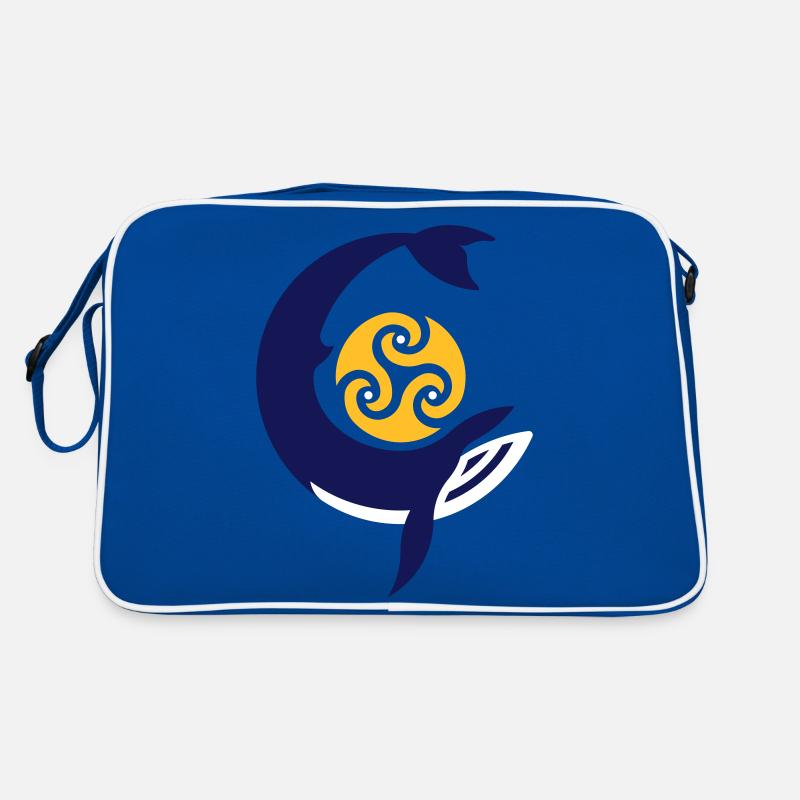 Tribal whale Retro Tasche