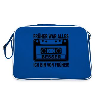 everything was better - Retro Bag - blue/white - Back