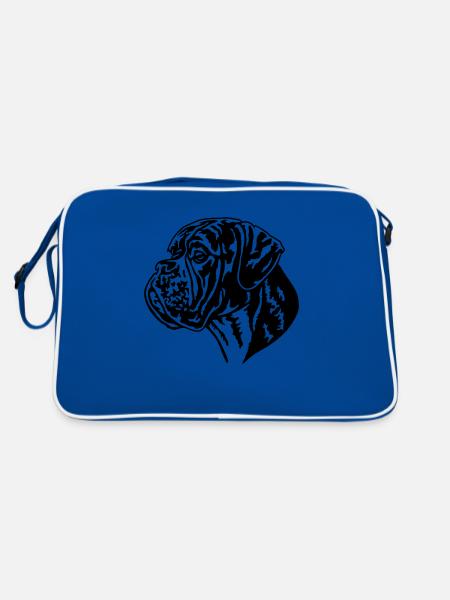 586 Boxer - Retro Bag - blue/white - Back