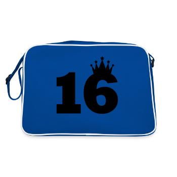 16 crown - Retro Bag - blue/white - Back