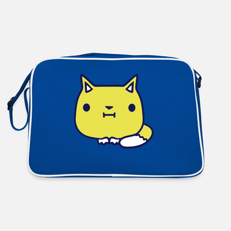 Süße Katze Guckt Glücklich Lächelndes Kätzchen Fun Retro Tasche