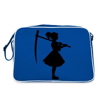 Kate mit Sense - Retro Tasche - Blau/Weiß - Hinten