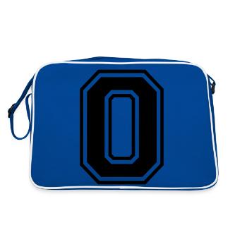 Letter O Team Football Baseball Basketball University - Retro Bag - blue/white - Back