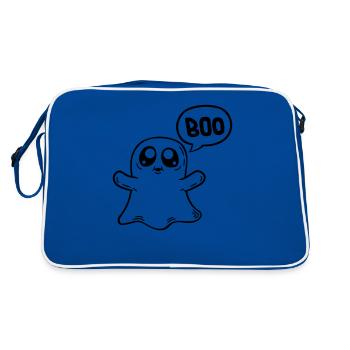 Scaring Ghost Boo - Retro Bag - blue/white - Back