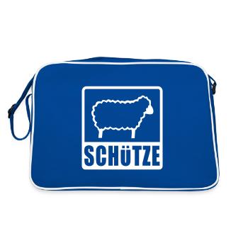 Scharfschütze - Retro Tasche - Blau/Weiß - Hinten