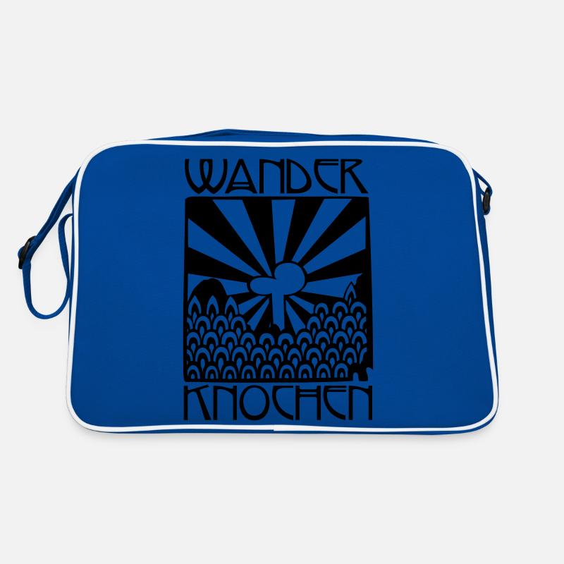 Wanderknochen - Retro Tasche - Blau/Weiß