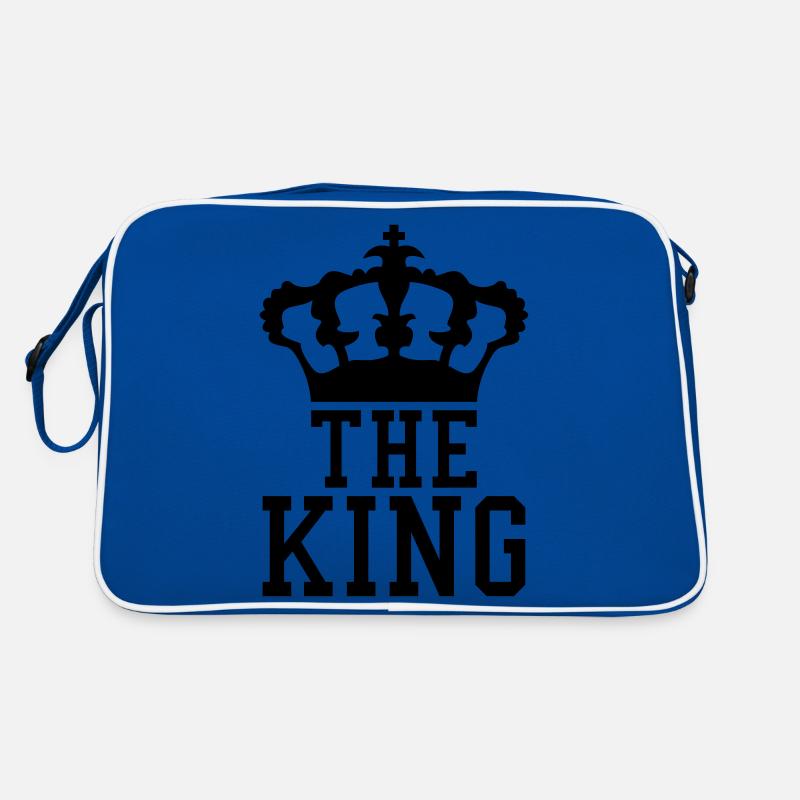 The King crown design textlogo cool Retro Bag
