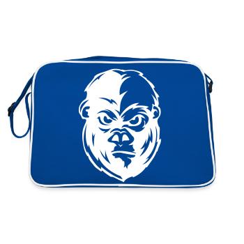 Gorilla Face Animal - Retro Bag - blue/white - Back