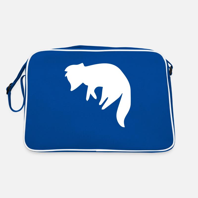 fuchs - Retro Tasche - Blau/Weiß