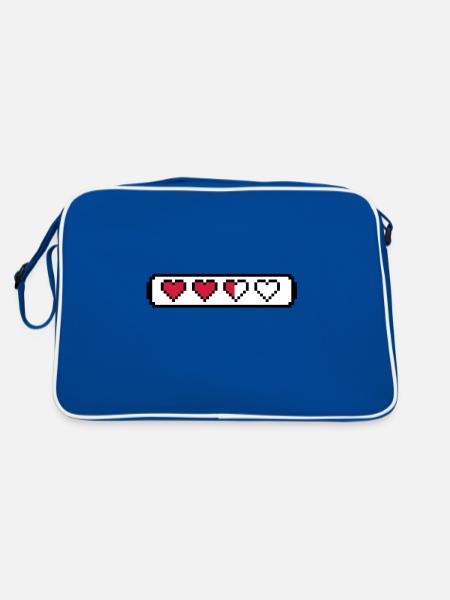 Gaming - Retro Tasche - Blau/Weiß - Hinten