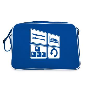 Repeat computer gaming daily - Retro Bag - blue/white - Back