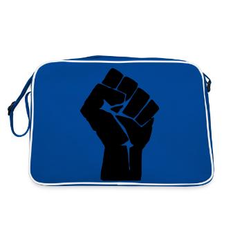 Faust Kommunismus - Retro Tasche - Blau/Weiß - Hinten
