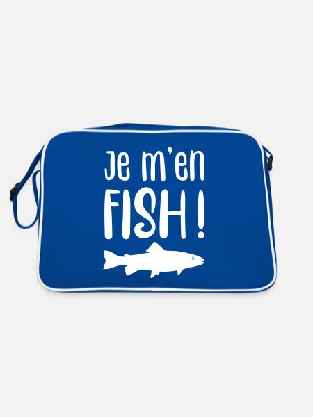 Je m'en fish ! - Sac Retro - bleu/blanc - Dos