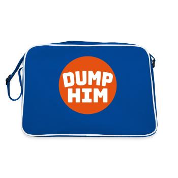 dump him quote logo - Retro Bag - blue/white - Back