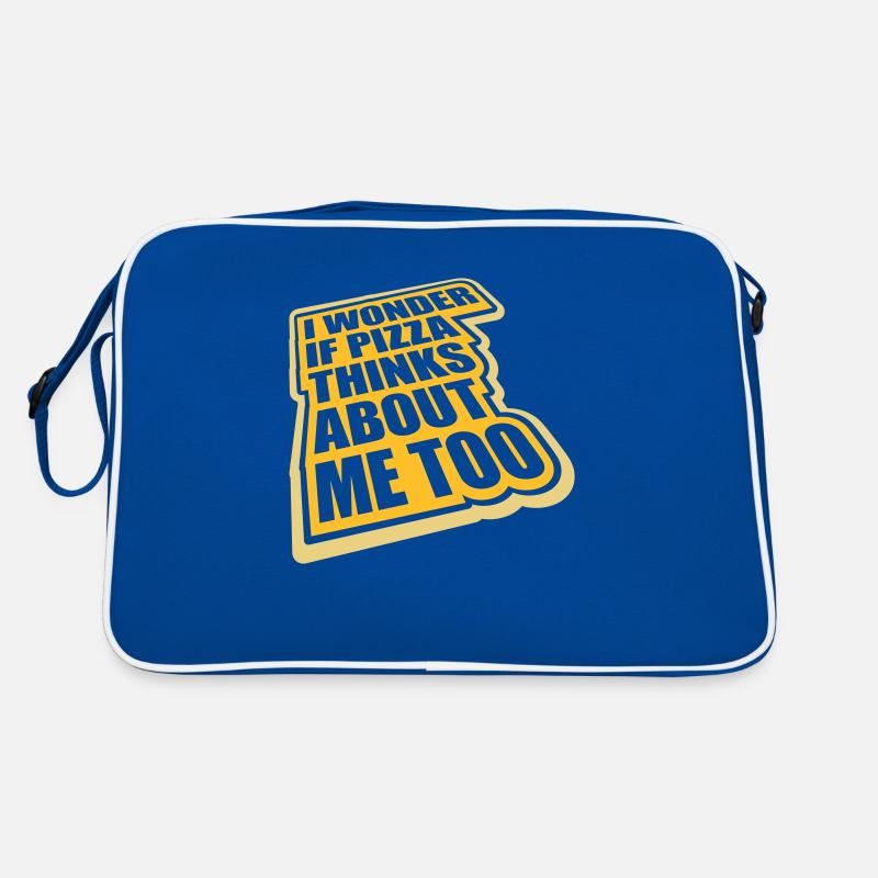 pizza thinks about me Retro Bag