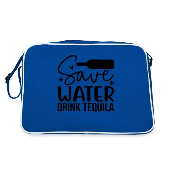 Save water drink tequila - Retro Bag - blue/white - Back