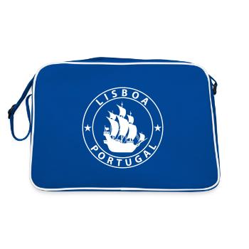 Lisbonne - Sac Retro - bleu/blanc - Dos