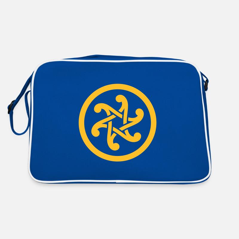 Kelten - Retro Tasche - Blau/Weiß