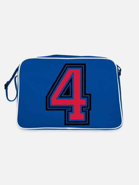 4 symboles numériques - Sac Retro - bleu/blanc - Dos
