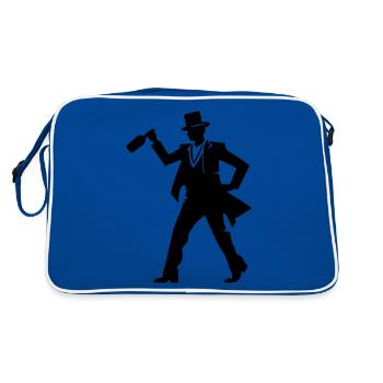 Bachelor Boozing Drunk Dancing Enterrement de vie de garçon - Sac Retro - bleu/blanc - Dos