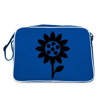Icône d’icône de tournesol - Sac Retro - bleu/blanc - Dos