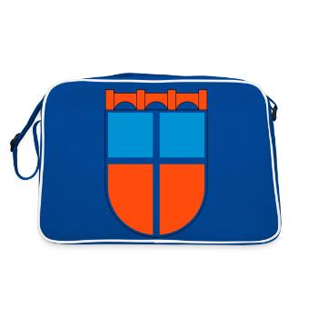 Wappen Saarland 1948 - Retro Tasche - Blau/Weiß - Hinten