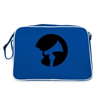 Megaphon - Retro Tasche - Blau/Weiß - Hinten