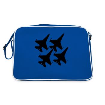 f16 - Sac Retro - bleu/blanc - Dos