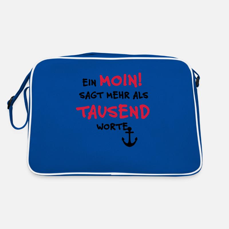 Ein MOIN sagt mehr als TAUSEND Worte Retro Tasche