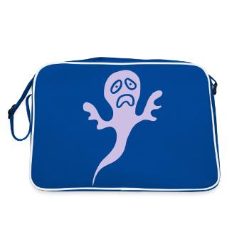 Ghost Geist Gespenst Halloween Furcht Fear Angst - Retro Bag - blue/white - Back