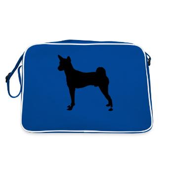 Vector dog Silhouette - Sac Retro - bleu/blanc - Dos